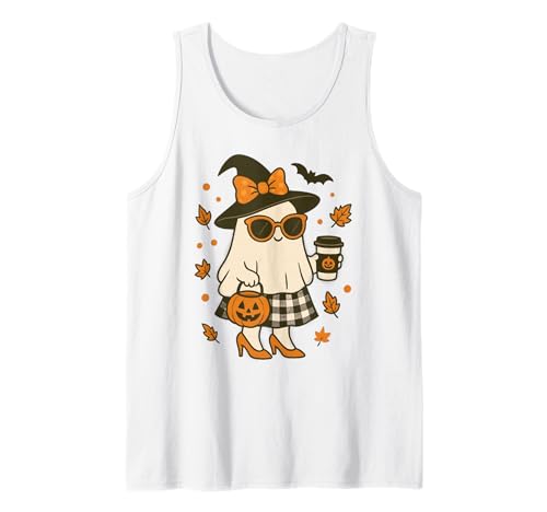 Niedlicher Geist mit Kürbissen, Halloween, Damen, Herren, Kinder Tank Top Niedlicher Geist mit Kürbissen, Halloween, Damen, Herren, Kinder Tank Top von Ghost Halloween Tshirt Kids Boys Girls