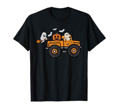 Monster Truck Ghost Kürbis Halloween Kostüm Junge Jugend Kinder T-Shirt Monster Truck Ghost Kürbis Halloween Kostüm Junge Jugend Kinder T-Shirt von Ghost Pumpkin Riding Monster Truck Toddler Boys