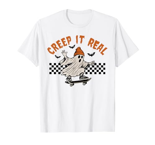 Creep It Real Ghost Skater Halloween Kostüm Herren Jungen Kinder T-Shirt Creep It Real Ghost Skater Halloween Kostüm Herren Jungen Kinder T-Shirt von Ghost Skater Halloween Costume Ades.tshirt