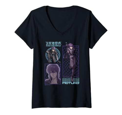 Damen Ghost in the Shell Stand Alone Complex Motoko Schematics T-Shirt mit V-Ausschnitt Damen Ghost in the Shell Stand Alone Complex Motoko Schematics T-Shirt mit V-Ausschnitt von Ghost in the Shell Stand Alone Complex