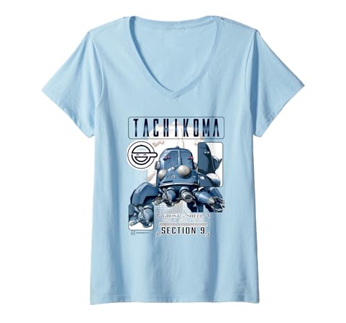 Damen Ghost in the Shell Stand Alone Complex Tachikoma Poster T-Shirt mit V-Ausschnitt Damen Ghost in the Shell Stand Alone Complex Tachikoma Poster T-Shirt mit V-Ausschnitt von Ghost in the Shell Stand Alone Complex