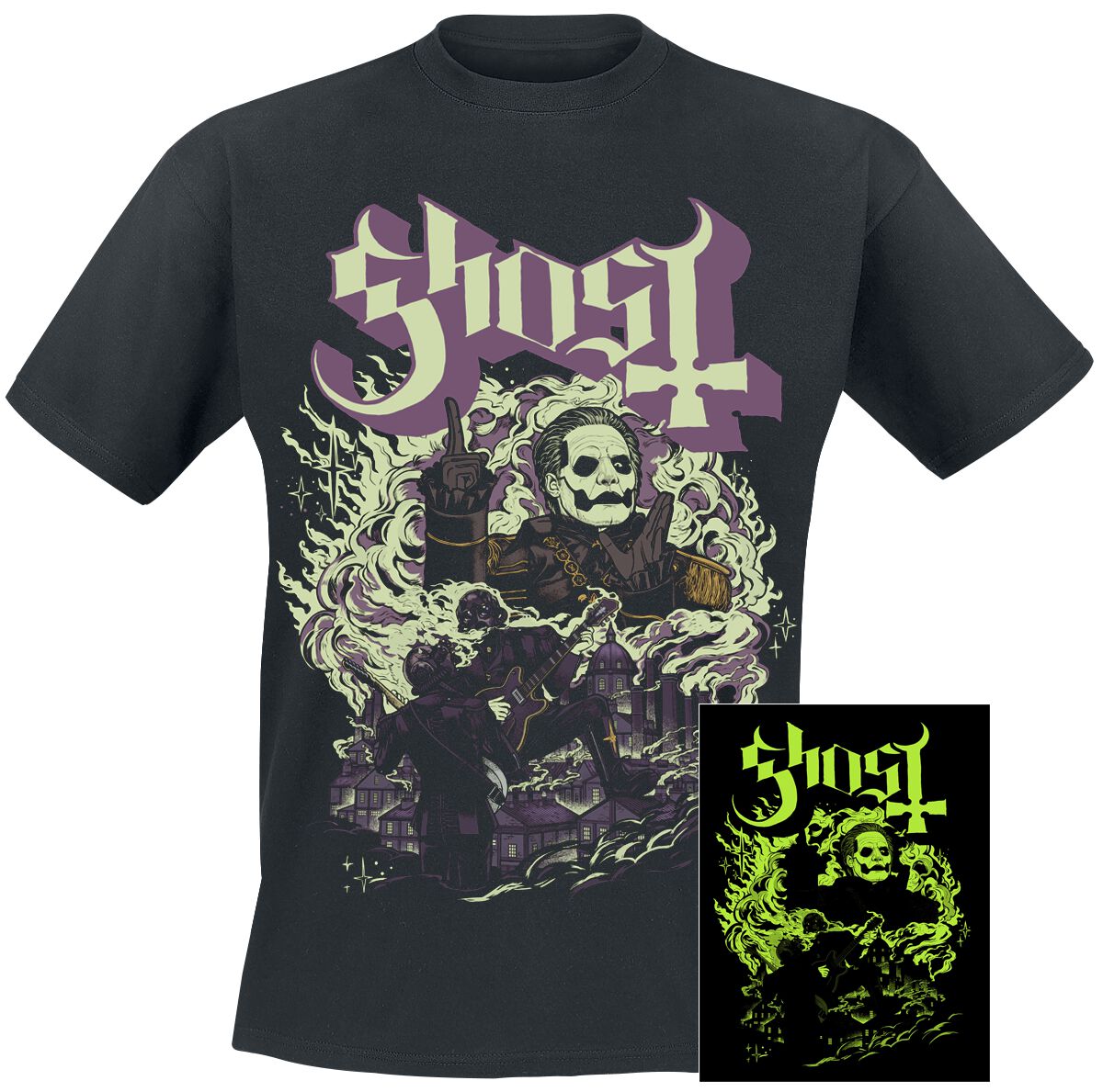 Ghost FOG YK - GITD T-Shirt schwarz in 3XL von Ghost