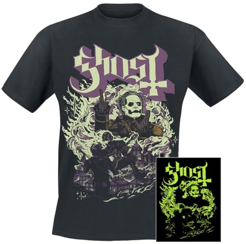 Ghost Fog YK - GITD Männer T-Shirt schwarz S 100% Baumwolle Band-Merch, Bands, Nachhaltigkeit von Ghost