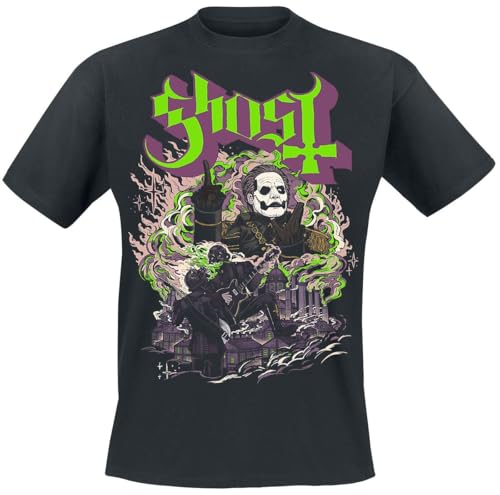 Ghost Fog - YK Männer T-Shirt schwarz XXL 100% Baumwolle Band-Merch, Bands, Nachhaltigkeit von Ghost