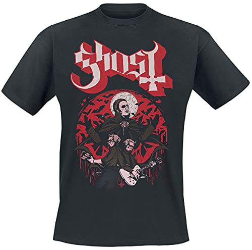 Ghost Guitars Männer T-Shirt schwarz L 100% Baumwolle Band-Merch, Bands von Ghost