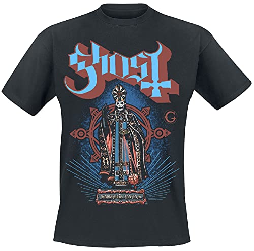 Ghost Habemus Papam Männer T-Shirt schwarz L 100% Baumwolle Band-Merch, Bands von Ghost