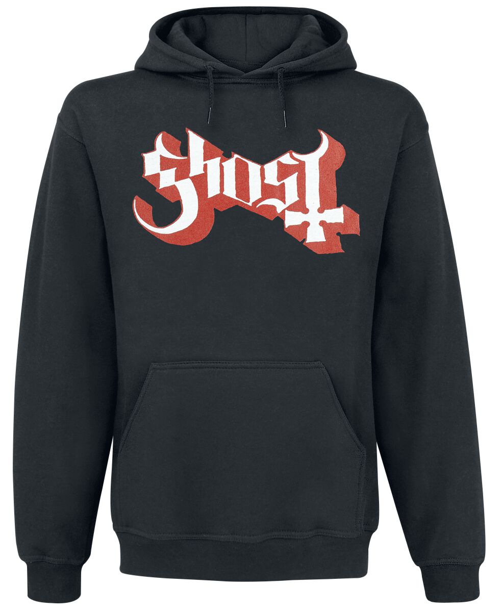 Ghost Kapuzenpullover - Red Logo - S bis 3XL - für Männer - Größe XL - schwarz  - Lizenziertes Merchandise! von Ghost