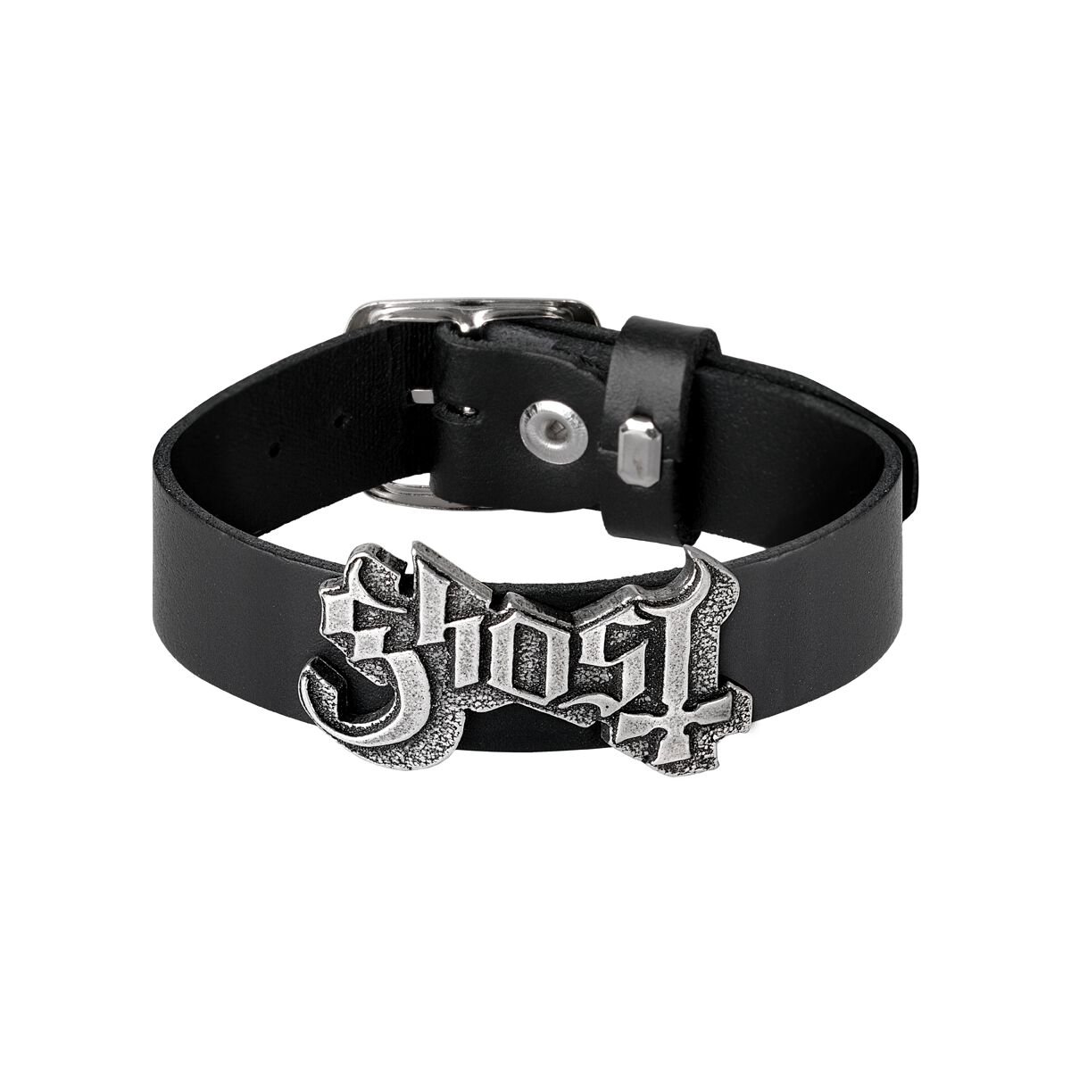 Ghost Lederarmband - Logo - für Männer - schwarz  - Lizenziertes Merchandise! von Ghost