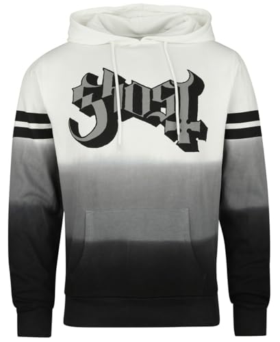 Ghost Logo Dip Dye Männer Kapuzenpullover weiß/schwarz M von Ghost