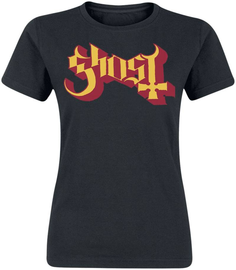 Ghost Logo Gold And Red T-Shirt schwarz in M von Ghost