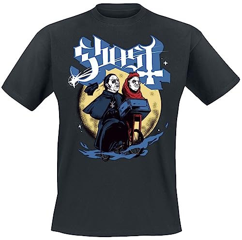 Ghost Moon Shot Männer T-Shirt schwarz L 100% Baumwolle Band-Merch, Bands, Nachhaltigkeit von Ghost