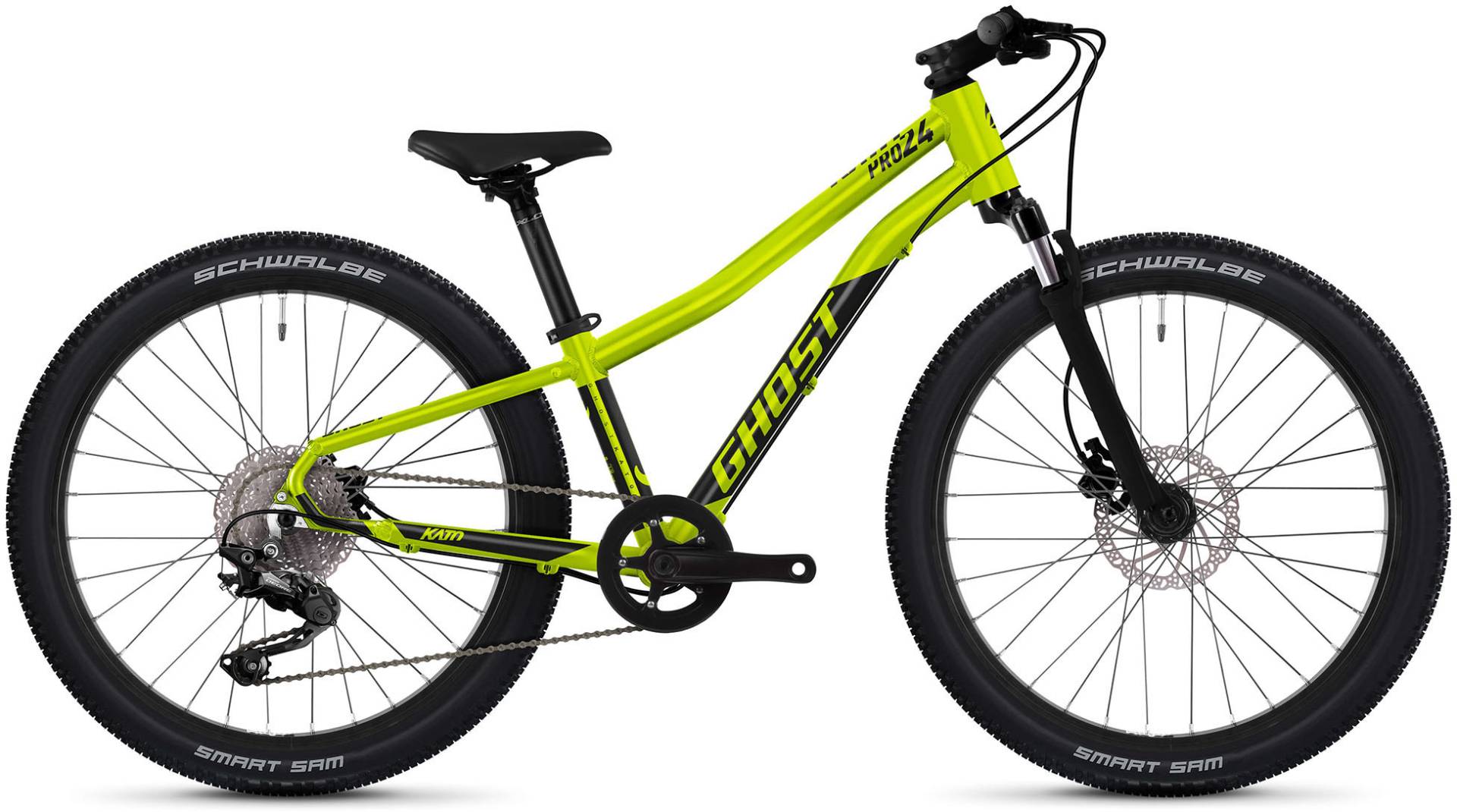 Ghost Mountainbike "Kato 24 Pro" 10 Gang Shimano Deore RD-M600 Schaltwerk Kettenschaltung für Damen und Herren, Kettenschaltung von Ghost
