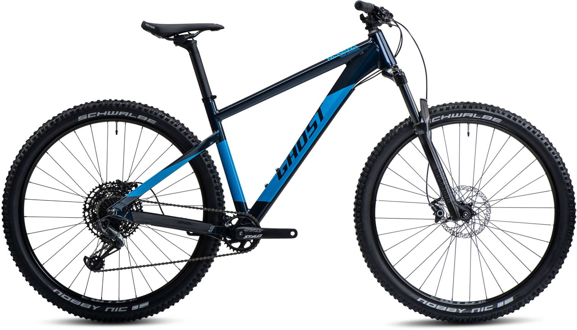 Ghost Mountainbike "Nirvana Tour SF Universal" 12 Gang SRAM X01 Eagle Schaltwerk Kettenschaltung für Damen und Herren, Kettenschaltung von Ghost