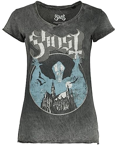 Ghost Opus Frauen T-Shirt grau XXL 100% Baumwolle Band-Merch, Bands von Ghost