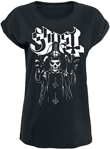 Ghost Papa Wrath Frauen T-Shirt schwarz M 100% Baumwolle Band-Merch, Bands von Ghost