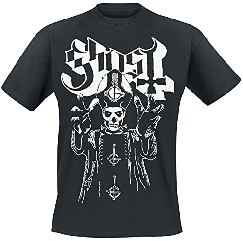 Ghost Papas Wrath Männer T-Shirt schwarz 3XL 100% Baumwolle Band-Merch, Bands, Totenköpfe von Ghost