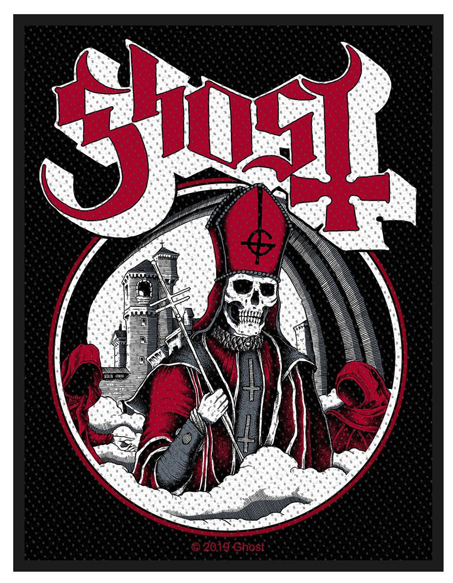 Ghost Secular Haze Patch schwarz weiß rot von Ghost