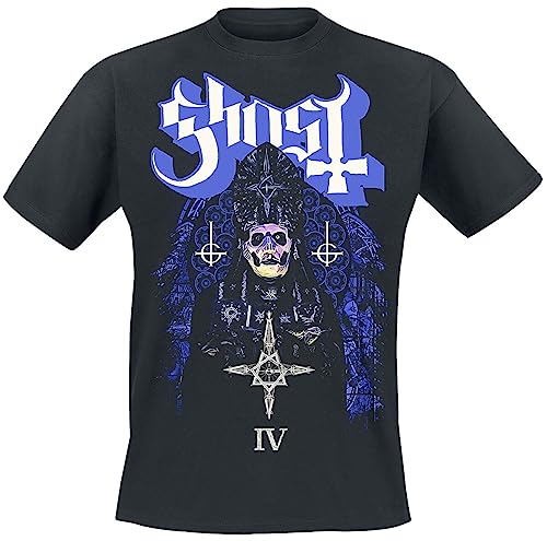 Ghost Stained Glass IV Männer T-Shirt schwarz L 100% Baumwolle Band-Merch, Bands, Nachhaltigkeit von Ghost