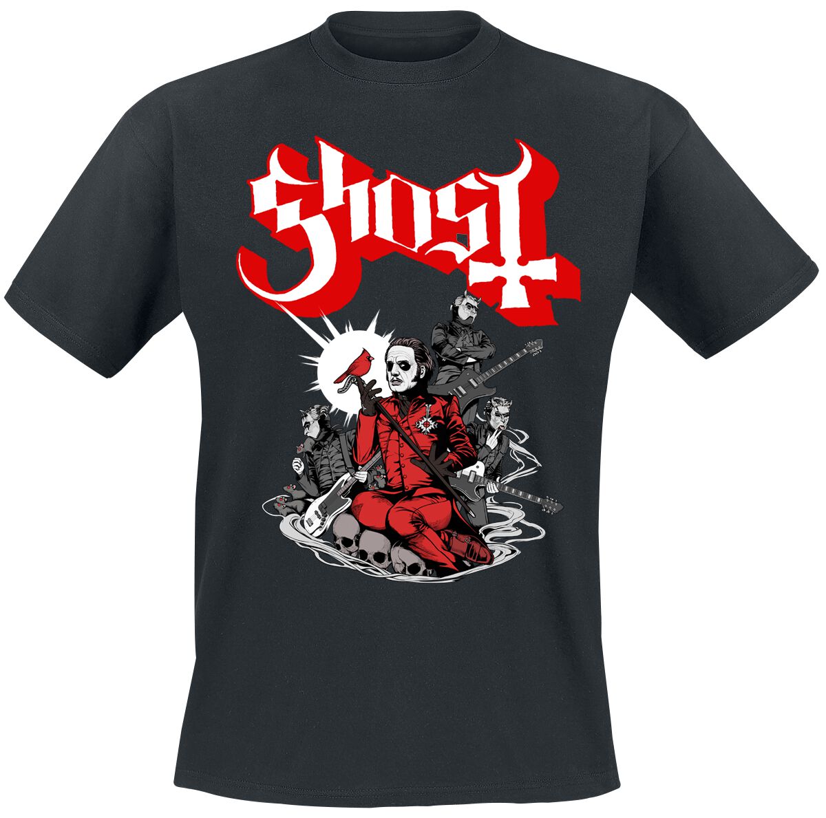 Ghost T-Shirt - Cardinale - S bis 4XL - für Männer - Größe M - schwarz  - Lizenziertes Merchandise! von Ghost