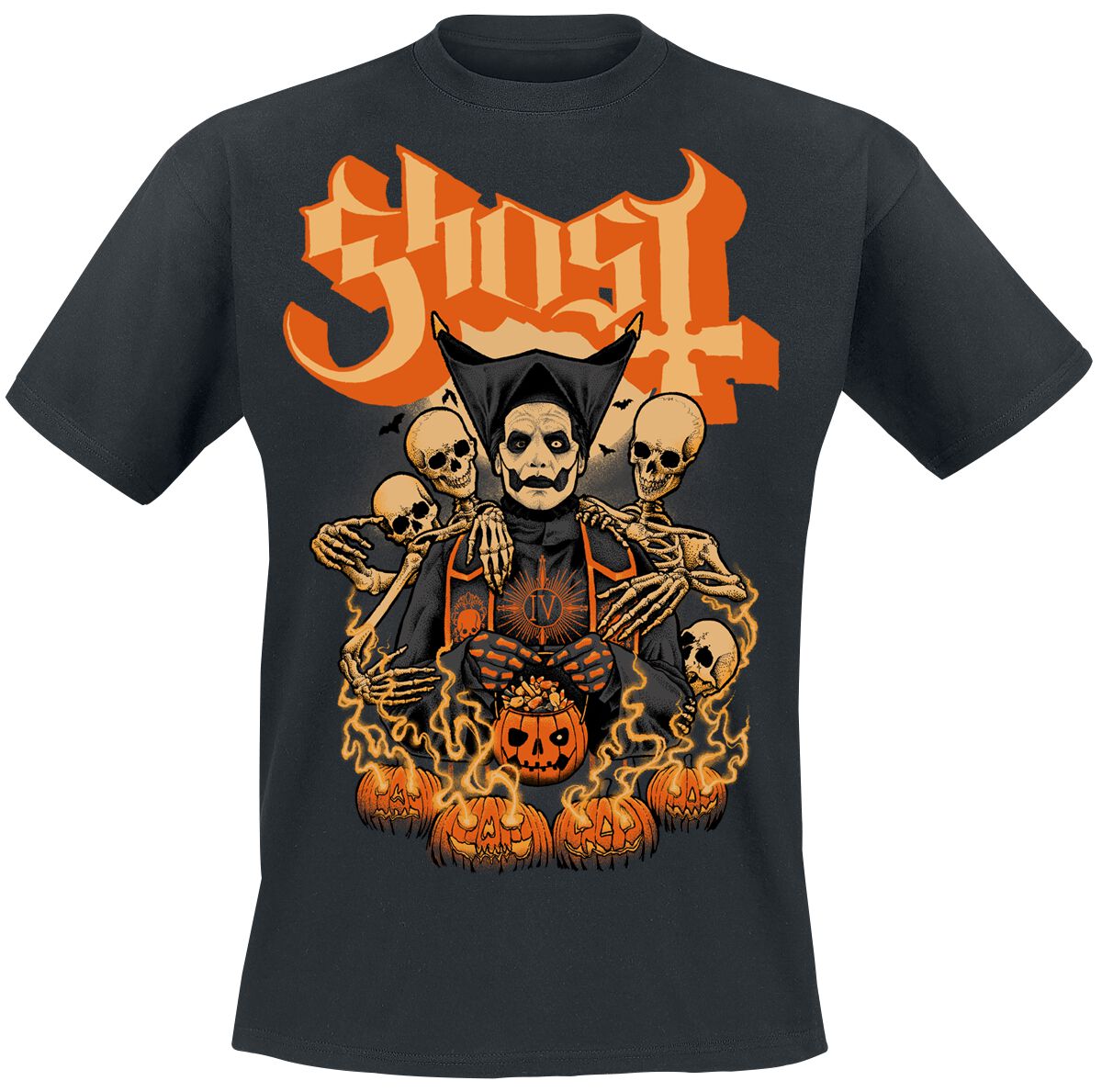 Ghost T-Shirt - Great Pumpkin - S bis 4XL - für Männer - Größe XL - schwarz  - Lizenziertes Merchandise! von Ghost