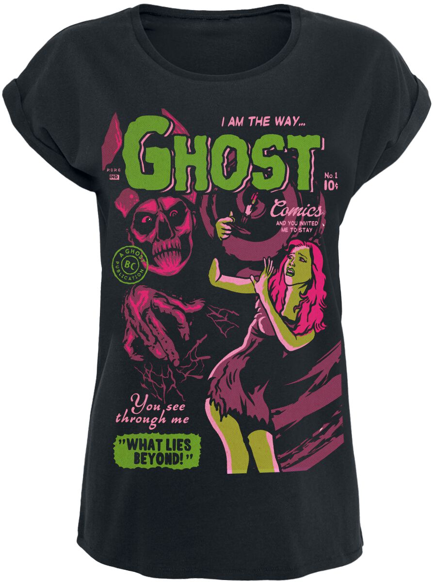 Ghost T-Shirt - Jiggalo Of Megiddo Comic - S bis 4XL - für Damen - Größe L - schwarz  - Lizenziertes Merchandise! von Ghost