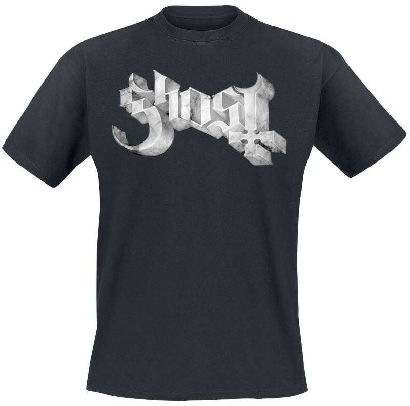 Ghost T-Shirt - Marbel Logo - S bis XXL - für Männer - Größe XXL - schwarz  - Lizenziertes Merchandise! von Ghost