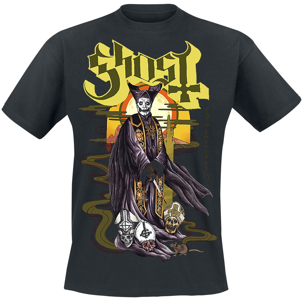 Ghost T-Shirt - Mondo Mucha - Robyn - M bis 4XL - für Männer - Größe 3XL - schwarz  - Lizenziertes Merchandise! von Ghost