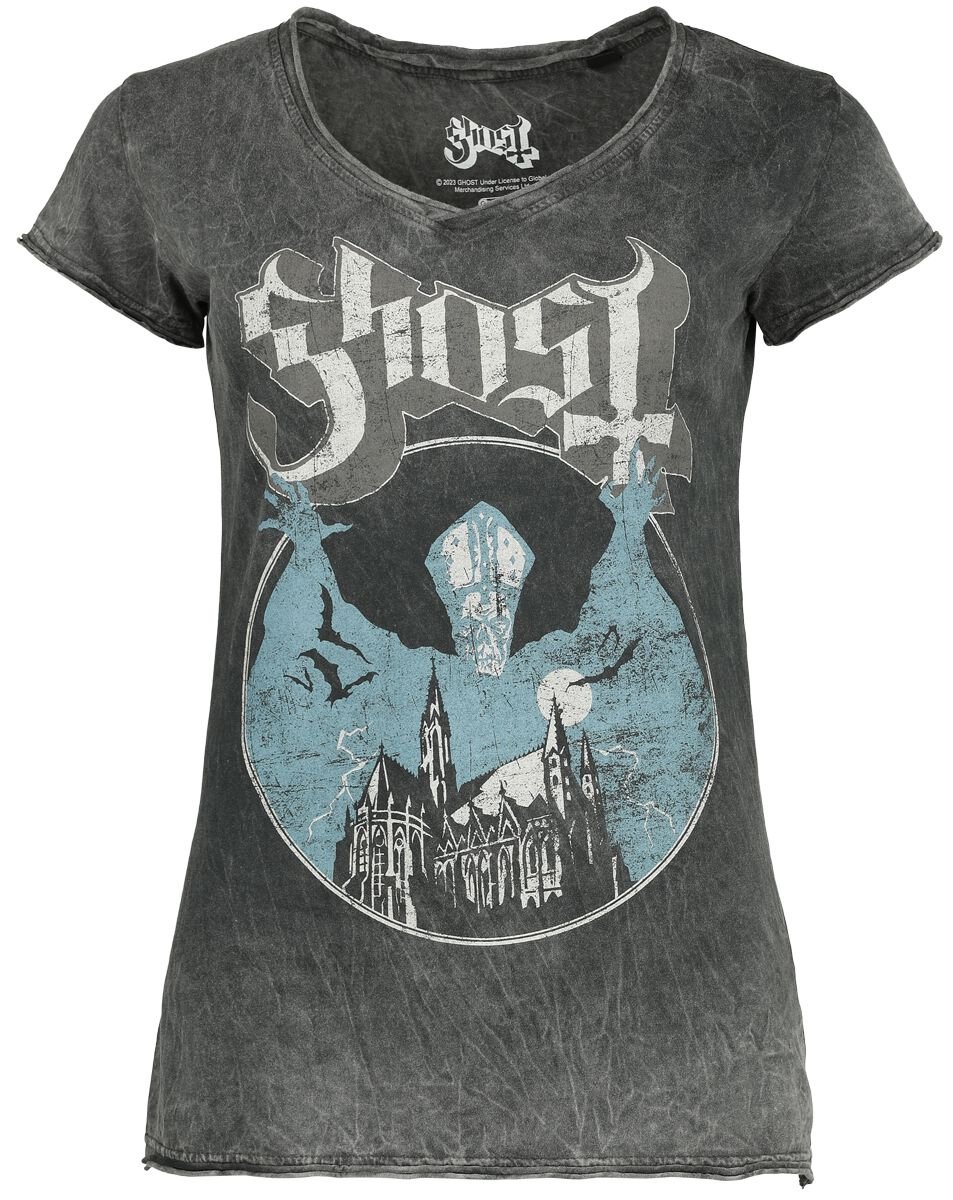 Ghost T-Shirt - Opus - S bis 4XL - für Damen - Größe 4XL - grau  - Lizenziertes Merchandise! von Ghost