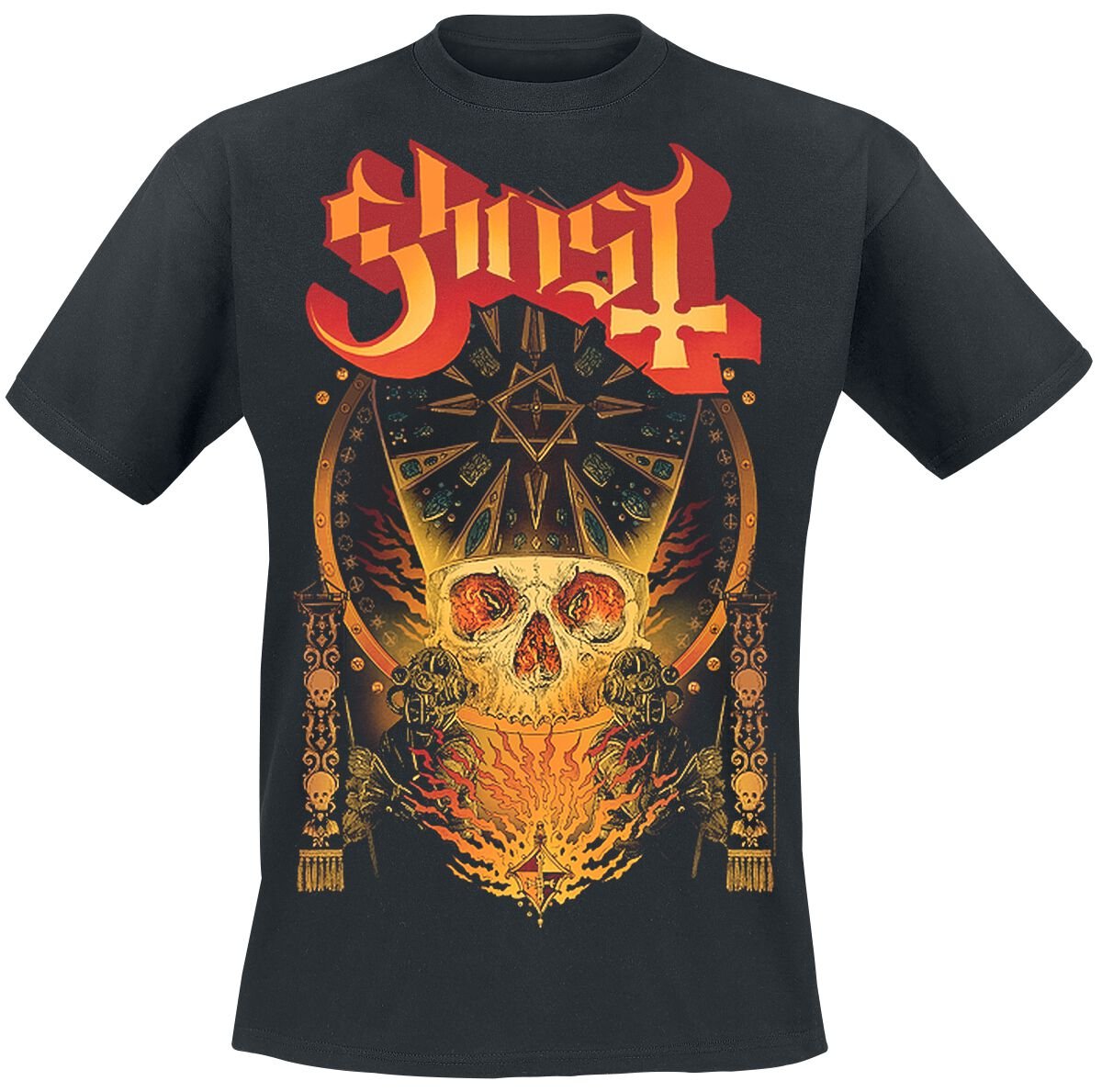 Ghost T-Shirt - Papa Flames - S bis 4XL - für Männer - Größe L - schwarz  - Lizenziertes Merchandise! von Ghost