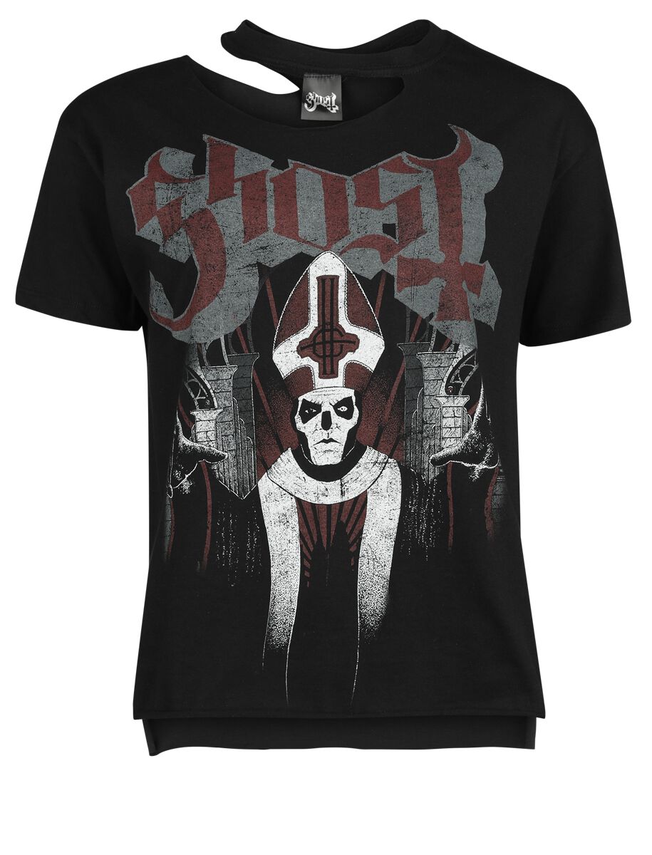 Ghost T-Shirt - Papa Wrath - S bis L - für Damen - Größe L - schwarz  - Lizenziertes Merchandise! von Ghost