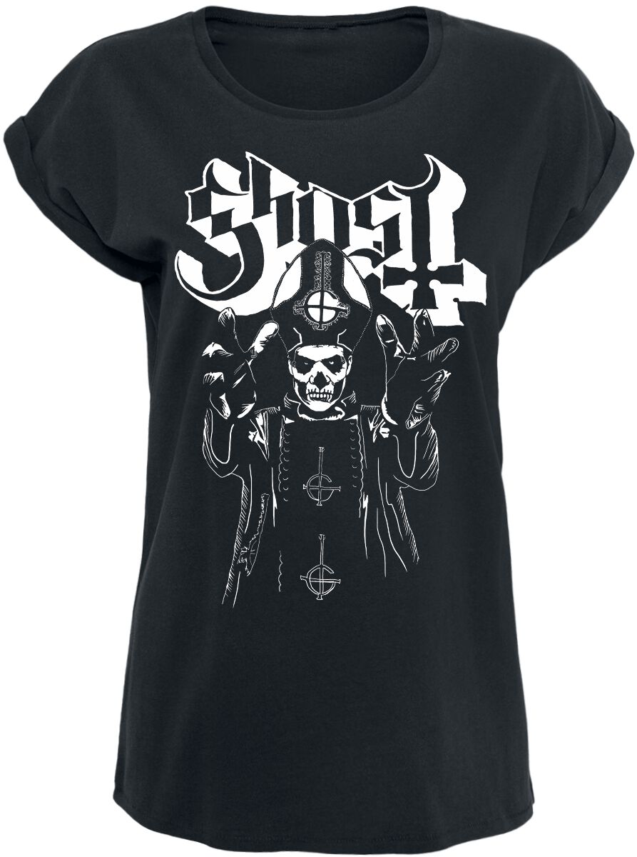 Ghost T-Shirt - Papa Wrath - XS bis XL - für Damen - Größe S - schwarz  - Lizenziertes Merchandise! von Ghost