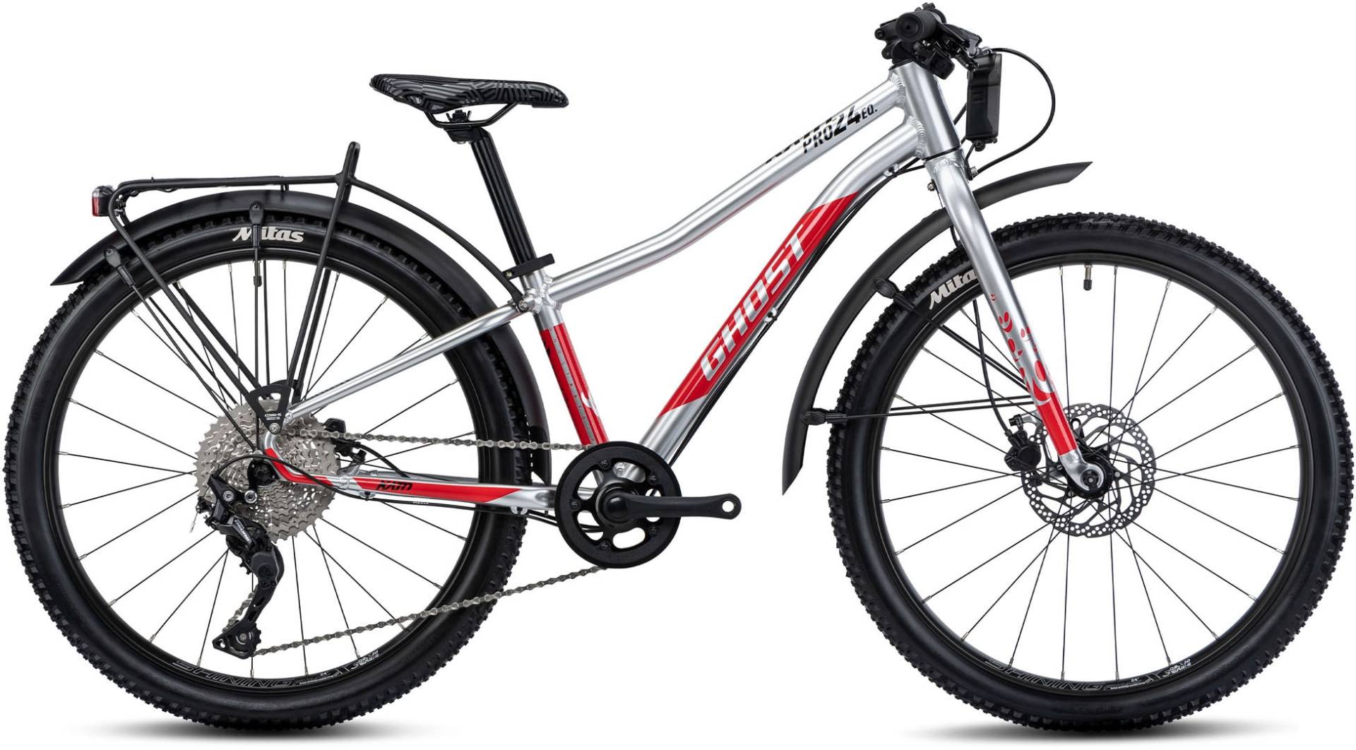 Ghost Trekkingrad "Kato 24 Pro EQ" 10 Gang Shimano Deore RD-M600 Schaltwerk Kettenschaltung für Damen und Herren, Kettenschaltung von Ghost