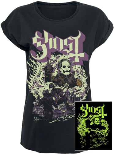 Ghost by The Cemetery Frauen T-Shirt schwarz L 100% Baumwolle Band-Merch, Bands von Ghost