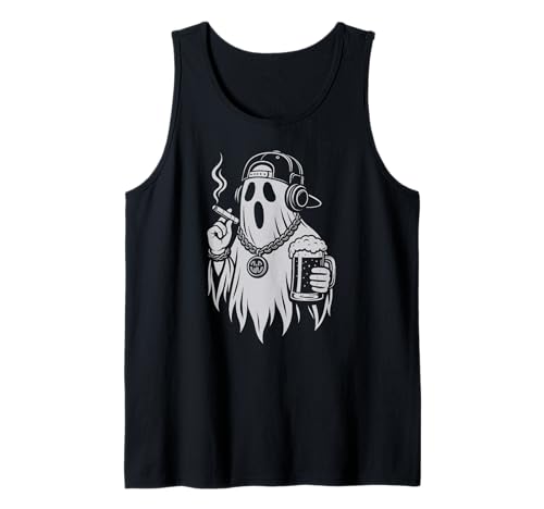 Ghost Beer Zigarette Halloween Hip Hop Männer Frauen Tank Top von GhostAxis1