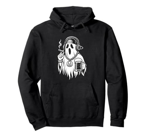 Ghost Halloween Bier Zigarette Hip Hop Männer Frauen Pullover Hoodie Ghost Halloween Bier Zigarette Hip Hop Männer Frauen Pullover Hoodie von GhostAxis1
