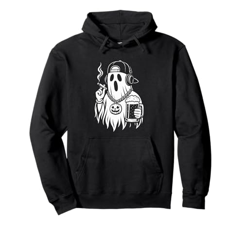 Ghost Halloween Bier Zigarette Hip Hop Männer Frauen Pullover Hoodie von GhostAxis1