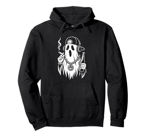 Ghost Halloween Bier Zigarette Hip Hop Männer Frauen Pullover Hoodie von GhostAxis1