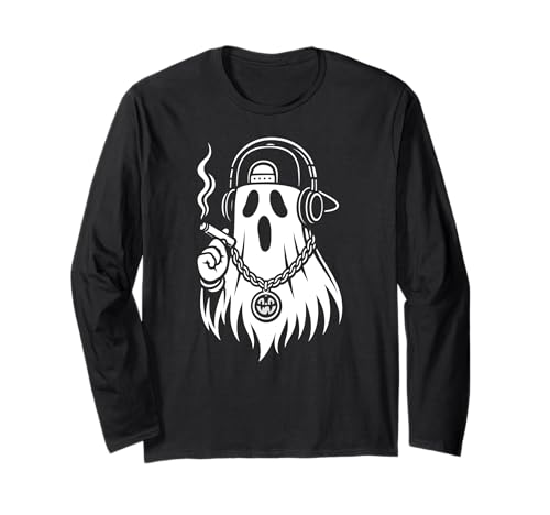 Ghost Zigarette Halloween Hip Hop Herren Damen Langarmshirt Ghost Zigarette Halloween Hip Hop Herren Damen Langarmshirt von GhostAxis1
