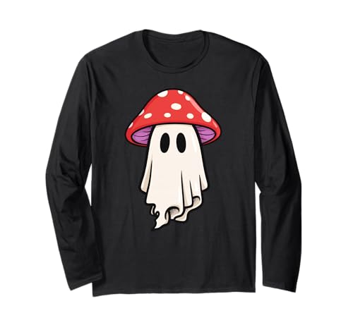 Lustiger Geist Halloween Pilz Jungen Mädchen Kinder Langarmshirt von GhostAxis1