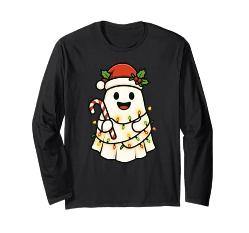 Lustiger Geist Weihnachten Halloween Frohe Weihnachten Jungen Mädchen Kinder Langarmshirt von GhostAxis1