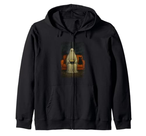 Schwarze Katze Geist Tierliebhaber Halloween Popcorn Jungen Mädchen Kapuzenjacke Schwarze Katze Geist Tierliebhaber Halloween Popcorn Jungen Mädchen Kapuzenjacke von GhostAxis1