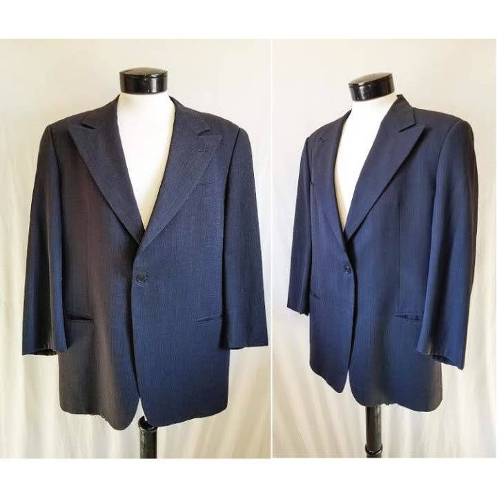 Giorgio Armani Le Collezioni Für Neiman Marcus Navy Anzug Jacke Blazer Gr. 42 - 44 Large // High Fashion Designer Sportmantel Made in Italy von GhostRabbitsVintage