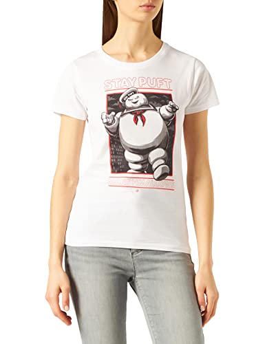 Ghostbusters Damen Woghosdts010 T-Shirt, weiß, Small von cotton division