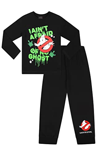 Ghostbusters I Ain't Afraid Of No Ghost Jungen-Pyjama-Set, Schwarz , 12-13 Jahre von Ghostbusters