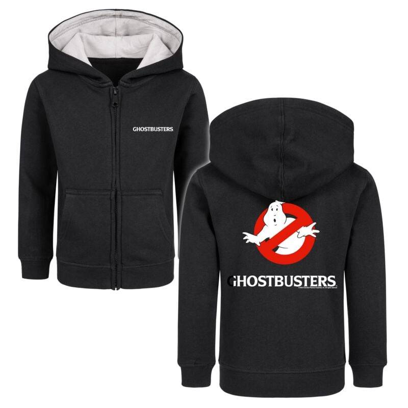 Ghostbusters Metal-Kids - Logo Kinder-Kapuzenjacke schwarz in 104 von Ghostbusters