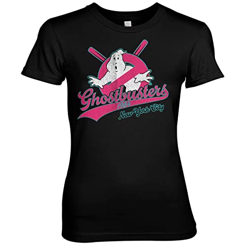 Ghostbusters Offizielles Lizenzprodukt New York City Damen T-Shirt (Schwarz), Small von Ghostbusters