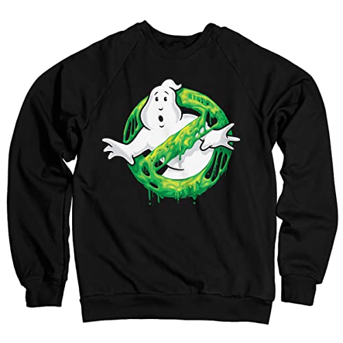 Ghostbusters Offizielles Lizenzprodukt Slime Logo Sweatshirt (Schwarz), Large von Ghostbusters