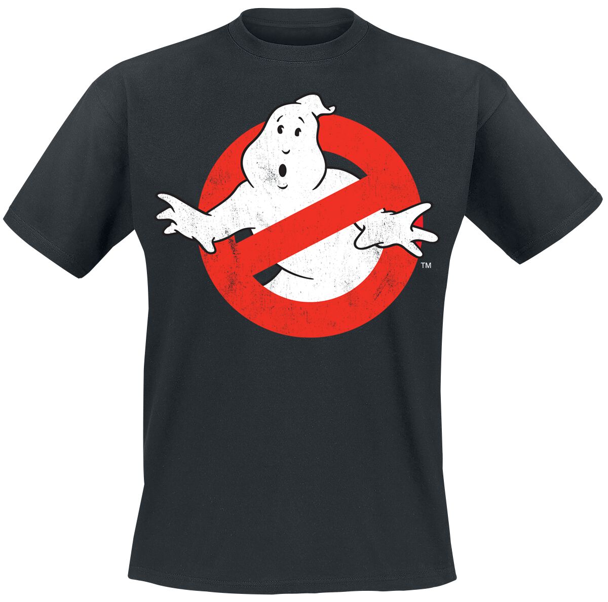 Ghostbusters T-Shirt - Distressed Logo - XXL bis 5XL - für Männer - Größe 4XL - schwarz  - Lizenzierter Fanartikel von Ghostbusters