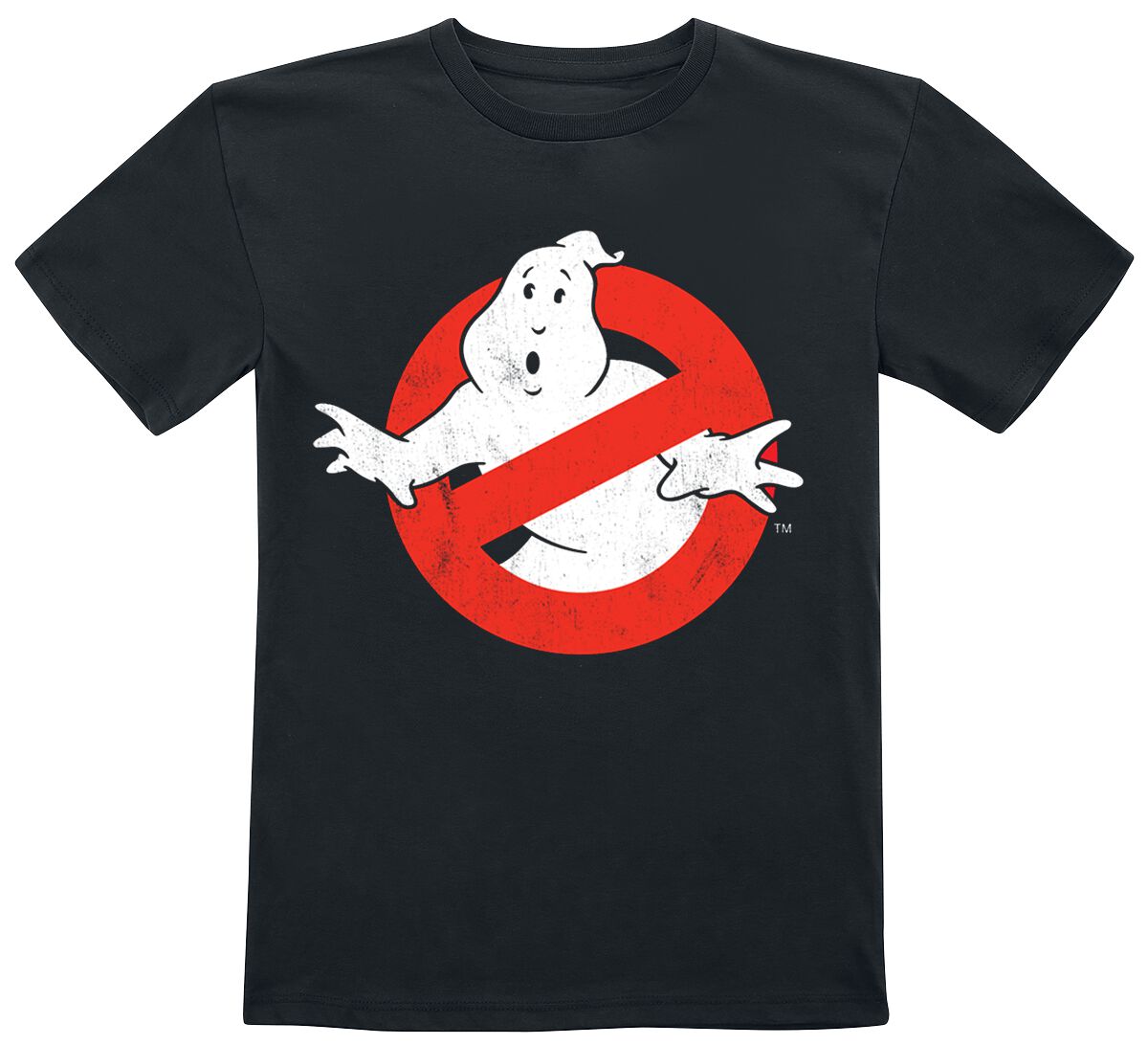 Ghostbusters T-Shirt für Kinder - Kids - Distressed Logo - für Mädchen & Jungen - schwarz  - Lizenzierter Fanartikel von Ghostbusters