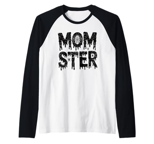 Momster Lustiger Halloween Mama Spinnennetz Gruseliger Witz Raglan von GhoulMom
